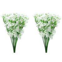 24 Stems Artificial White Gypsophila Silk Flower Bunch Babys Breath