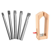 5Pcs Leather Craft Pher Flat Hole Ph Maker Cutter Chisel Tool With Leather Craft Retaining Clip Wood Tools