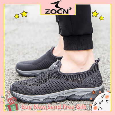 รองเท้าผ้าใบ ZOCN สำหรับรองเท้าผ้าใบสุภาพสตรีรองเท้าเพื่อสุขภาพรองเท้ามีน้ำหนักเบาและระบายอากาศได้ป้องกันรองเท้าคุณแม่รองเท้าผู้ชายเก่า
