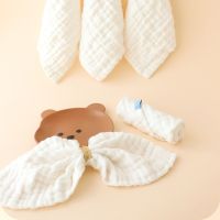 ❄☒▥ K5DD Baby Square Towel Cotton Face Towel Newborn Wash Cloth High Absorbent Bib 5pcs