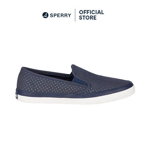 Sperry seaside perforated sneaker on sale grey