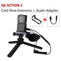 DJI Action 2 Action Camera Cold Shoe Extension Adapter Cable Mic Audio Adapter Line Microphone Fill Light Aluminum DJI Action 2