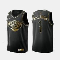 Top-quality Basketball Mens Jersey Orleans Pelicans 1 Zion Williamson Hot Pressing Black Golden Jerseys