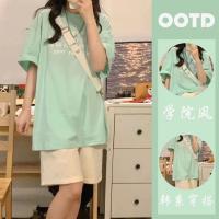 ☋✙ New summer leisure suit han edition loose short sleeve T-shirt fashion leisure female students show thin 5 minutes of pants female