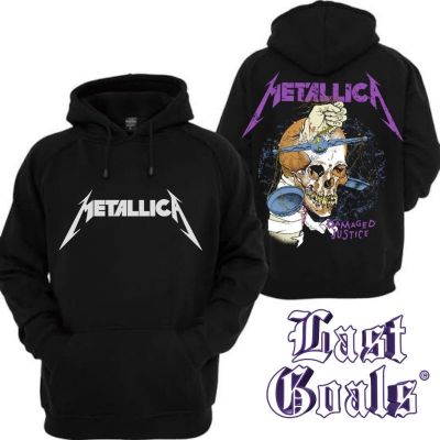 Metallica เสื้อแจ็กเก็ตกันหนาว มีฮู้ด ผ้าฝ้าย มีซิป สีดํา