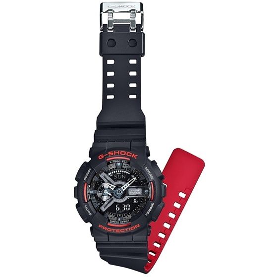 casio-g-shock-นาฬิกาข้อมือผู้ชาย-สายเรซิ่น-รุ่น-ga-110hr-1a-red-and-black