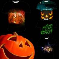 NEW Summer Halloween 3d Printed Digital Sports Casual Short Sleeved T-shirt