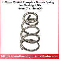 Silver Coated Phosphor Bronze Spring 6mm(D) x 11mm(H) for Circuit Board - Silver ( 10 pcs )