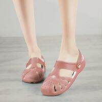 CODff51906at Womens fashion Soft Flat Slope Heel Frosted Non-slip Sandals single shoes