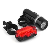 ■ 5 Led Bicycle Front Head Light Tail Light Set Waterproof Road MTB Mountain Bike Rear Light Cycling Lamp Flashlight