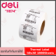 Deli Thermal Label 50x30 1000Sheets/roll สติ๊กเกอร์ลาเบล ของแท้