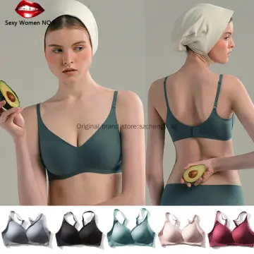 Seamless latex small breasts show big soft support underwear