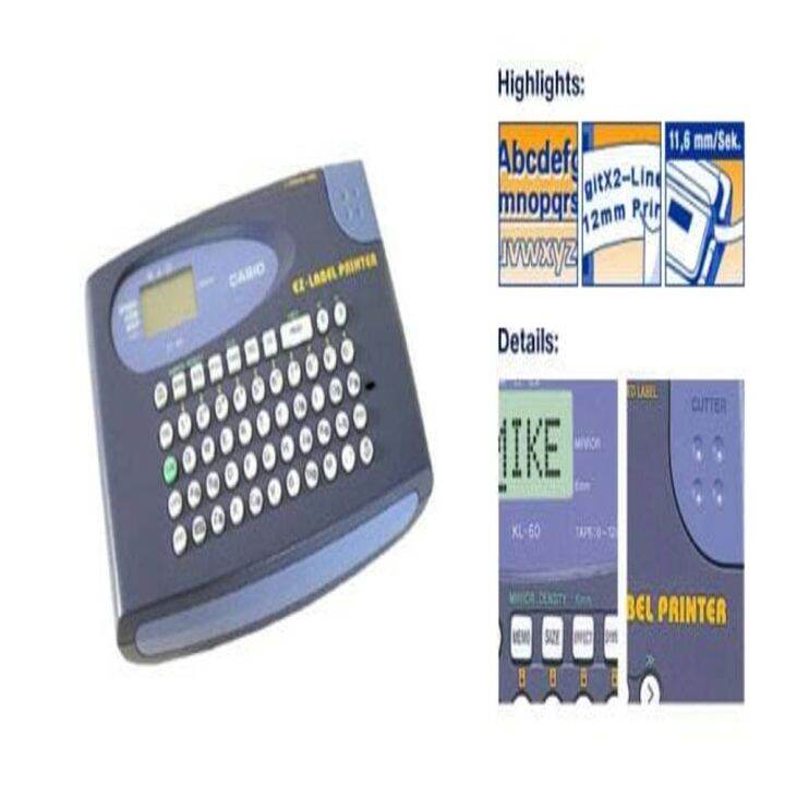 CASIO KL60 PAKET (1PC LABEL 9MM & 6PC BATERAI) LABEL PRINTER