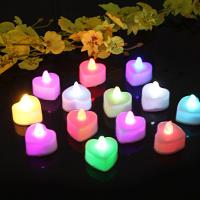 6PCS Heart Shape LED Tealight Candles Battery Operated Electric Glitter Candle mall Led Candle For Home Christmas Party Wedding