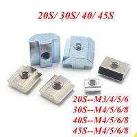 [HOT JIAZZAQQMGW 555] M3 M4 M5 M6 Slide Square Nuts T หัวค้อนเลื่อนสำหรับ2020 3030 4040 4545โปรไฟล์อลูมิเนียม Fastener