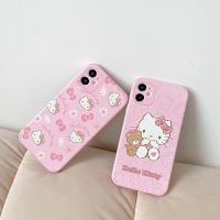 เคสมือถือตัวการ์ตูน Hello Kiity Flowers,เคสโทรศัพท์มือถือสำหรับ iPhone 14 Pro Max ป้องกันรอยขีดข่วนป้องกันการตกกันกระแทกฝาหลังโทรศัพท์แบบนิ่มสำหรับ iPhone 13 12 Pro Max XR XS Max 8 7 Plus SE สวัสดี kiity เคสห่อหุ้ม