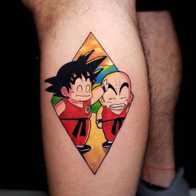 รอยสักชั่วคราวอนิเมะดราก้อนบอลการ์ตูน Goku Gohan Kuririn กันน้ำ Tatoo ศิลปะร่างกายที่ทนทานสติกเกอร์รอยสักปลอมที่แขนสำหรับผู้หญิงผู้ชายเด็ก