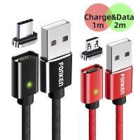 สายไมโคร USB แม่เหล็ก ¤ แบบแม่เหล็กสำหรับชาร์จโทรศัพท์,สายที่ชาร์จเร็วโทรศัพท์มือถือ3A สายเคเบิลข้อมูลเร็ว