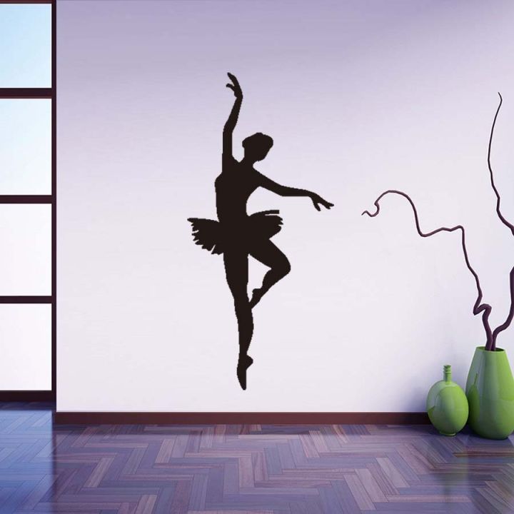 sale-nancarenko1977-ballet-dancing-girl-wall-art-ภาพจิตรกรรมฝาผนัง-decals-ไวนิลสติ๊กเกอร์ติดผนังสำหรับห้องนอนหญิง-modern-home-decor-วอลล์เปเปอร์ที่ถอดออกได้-waterproof