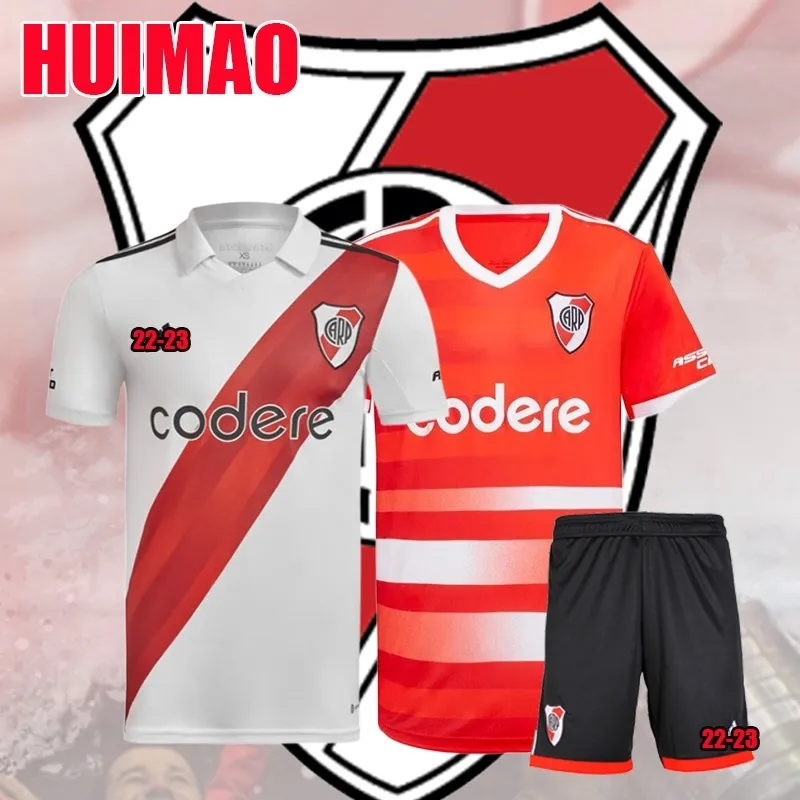 Hot 【HUIMAO】Top Quality 22-23 Club Atlético River Plate Home Away Soccer  Jersey Crew Neck Short Football Shirt 