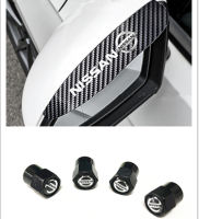 กระจกมองหลังรถยนต์ Carbon Fiber, กระจกมองข้าง, คิ้วกันฝน, Nissan + Nissan Valve 4 ชิ้น/ชุด