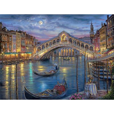 【CC】 Landscape Night Embroidery 11CT Kits Needlework Set Cotton Thread Printed Canvas Decoration  Room