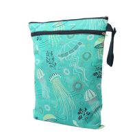 Hanging Washable Baby Infant Portable Double Zippered Printed Daily Waterproof Reusable With Strap Large Capacity Diaper Bag