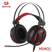 【Audio player】 REDRAGON MINOS H210เล่นเกมแบบมีสาย Headphone7.1เสียงรอบทิศทางชุดหูฟัง USB หูฟังพร้อมไมโครโฟนนักเล่นเกมสำหรับคอมพิวเตอร์พีซีแล็ปท็อป