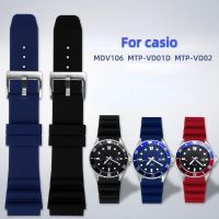 卍☄ สายรัดซิลิโคน 22 มม. สำหรับ CASIO swordfish นาฬิกาดำน้ำ MDV-106 MDV-107 MTP-VD01D efr-303l สายนาฬิกา สายรัดข้อมือผู้ชายสีส้มสีเขียว