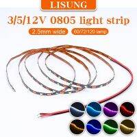 3v Led Strip 1M Dc 12v 5v Thin 2.5mm Width White Red Blue Green Yellow Model Airplane Sand Table Led Emitting Decoration Tape