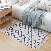 Nordic Style Hand Woven Tassel Carpet For Home Living Room Door Mat Bedside Rug Room Bedroom Carpet Floor Rugs Home Decoration