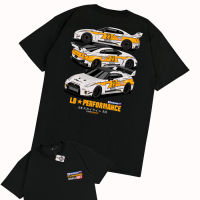 KARIMAKE ID Kaos T Shirt NISSAN SKYLINE R35 LB SILHOUETTE LIBERTY WALK - V1 HITAM, XL