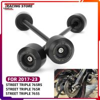 For Street Triple 765 R S RS Front Rear Wheel Axle Fork Crash Slider Protector 765RS 765R 765RS Motorcycle Wheel Hub Protector