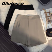 (XS-4XL) Dilutessa กางเกงขาสั้นสตรีกางเกงขากว้างทรงหลวมเรียบง่ายกางเกงหุ้มขาขายาวทรงเอเอวสูงเวอร์ชันเกาหลีฤดูร้อน