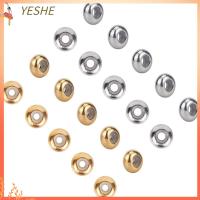 YESHE 20 PCS เหล็กไร้สนิม ซิลิโคนหยุดลูกปัด6mm หลุม 6mm ครับ Rondelle ลูกปัด rondelle spacer ลูกปัดคั่นสแตนเลส แผ่นชุบทอง ลูกปัดคั่นตำแหน่ง การค้นพบการทำเครื่องประดับ