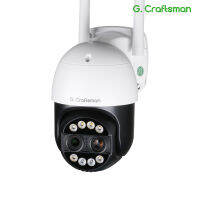 G.craftsman 2K Dual WiFi IP Camera 4MP กล้องวงจรปิดไร้สายกลางแจ้งการเฝ้าระวังวิดีโอ8X Zoom PTZ Security System GCC2