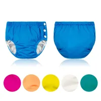 Baby Diapers Washable Reusable Children Swim Nappies Grid/ Cotton Cloth Diaper Elastic Baby Cloth Nappy Swimming Pool Pants Cloth Diapers