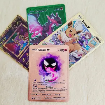 Anime Gengar Metal Rainbow Card Toys Ex Vmax Gold Metal Cards Figure  Pikachu Mewtwo Game Shiny Rare Metal Collection Cards Gifts - Game  Collection Cards - AliExpress