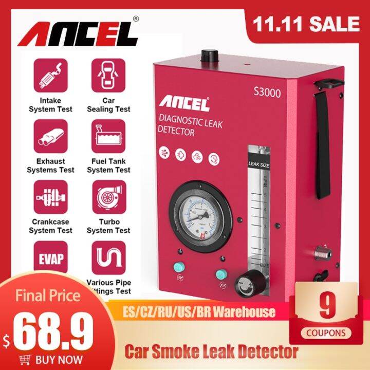 Rilevatore Perdite A Fumo ANCEL S300 Per Auto - Tester Per Sistema EVAP, Tubi Olio, Intake, Per Officina