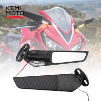 2PCS Motorcycle Mirror For Honda CBR650R Mirror CBR1000RR CBR600RR CBR 250R 300R 400RR 500R Modified Wind Wing Rotating Rearview