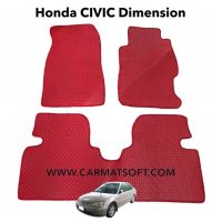 TA พรมปูพื้นรถยนต์  ลายกระดุมEVA รุ่น CIVIC Dimension (3ชิ้นหลัก) ผ้ายางรถยนต์ ผ้ายางปูพื้นรถยนต์