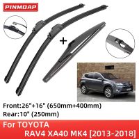 For TOYOTA RAV4 XA40 MK4 2013-2018 Front Rear Wiper Blades Brushes Cutter Accessories J Hook 2013 2014 2015 2016 2017 2018