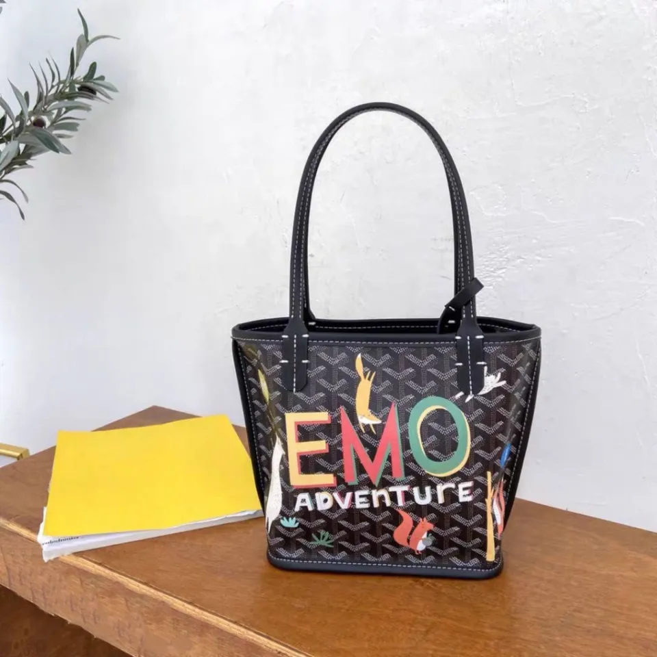 ♧ goyard tote bag mini Korea EMO Dog Tooth 2020 New Small ck Graffiti  Handbag Capacity Shoulder