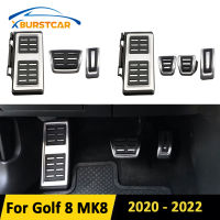 Xburstcar สแตนเลสเหยียบรถสำหรับโฟล์คสวาเกน VW G Olf 8 MK8 2020 2021 LHD ก๊าซเบรกเหยียบแผ่นป้องกันปกชิ้นส่วน