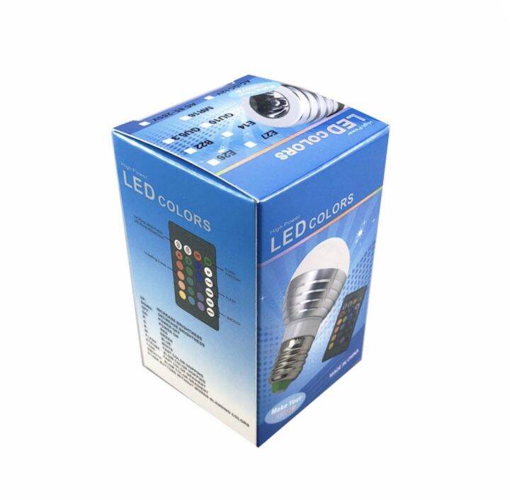 หลอดปิงปอง-e27-3w-rgb-มีรีโมทเปลี่ยนสีได้