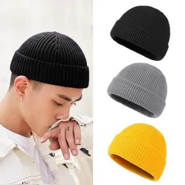 1pc Men's Y2k Red Flame Patterned Hip-hop Knitted Beanie Hat For