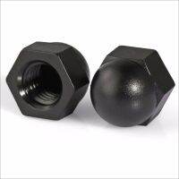 200pcs BLACK/WHITE M3/4/5/6/8 DIN1587 ROHS Acorn Nuts Plastic Nylon Cap Nut Domed Head Hexagon Nuts Decorate Nuts