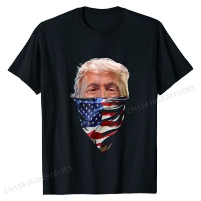 T-Shirt, President Donald Trump w America Bandana, USA Slim Fit Funny Top T-shirts Cotton Men Tops Shirts Crazy