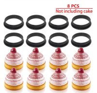 8pcs Round Shape Cake Mold Mousse Circle Cutter Decorating Tool French Dessert DIY Perforated Ring Non Stick Bakeware Tart