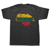 Funny Lithuanian Map And Flag Lietuva T Shirts Graphic Cotton Birthday Gifts Style Tshirt Gildan